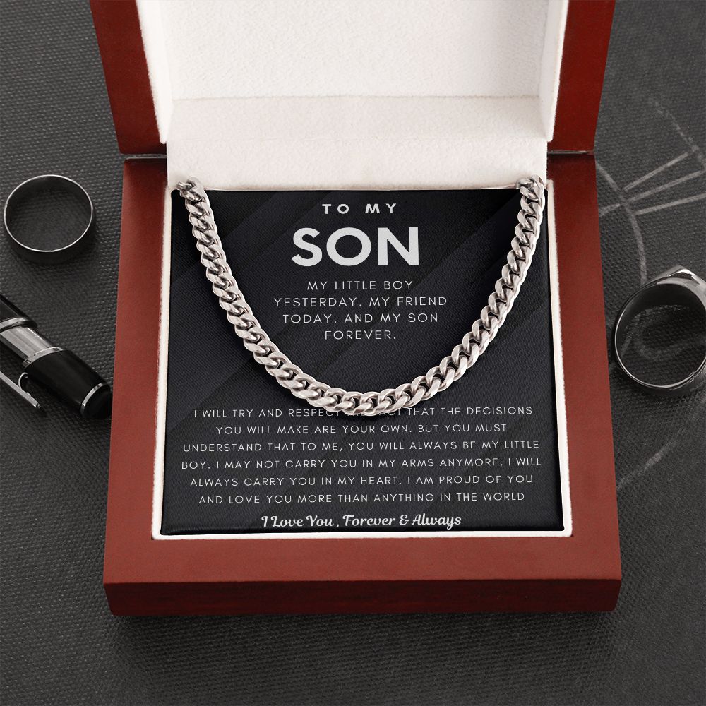 To My Son, You Will Always Be My Little Boy (Cuban Chain)