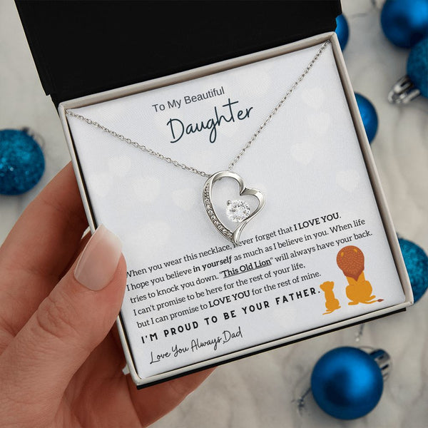 To My Daughter - I'm Proud To Be Your Father (Forever Love Necklace)