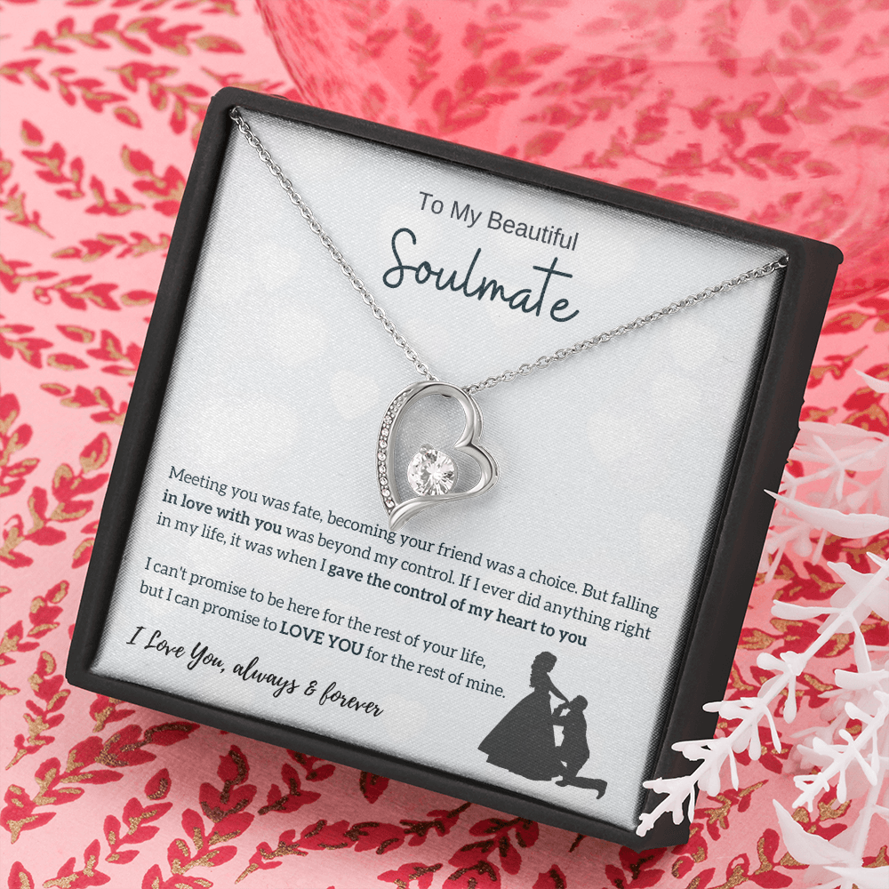 To My Beautiful Soulmate - I Was Right When I Gave The Control Of My Heart To You! (Only a Few Left) - Forever Love Necklace