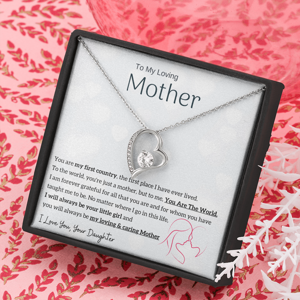 To My Loving Mother - You are my sunshine, I will always be your little girl (Only a Few Left) - Forever Love Necklace