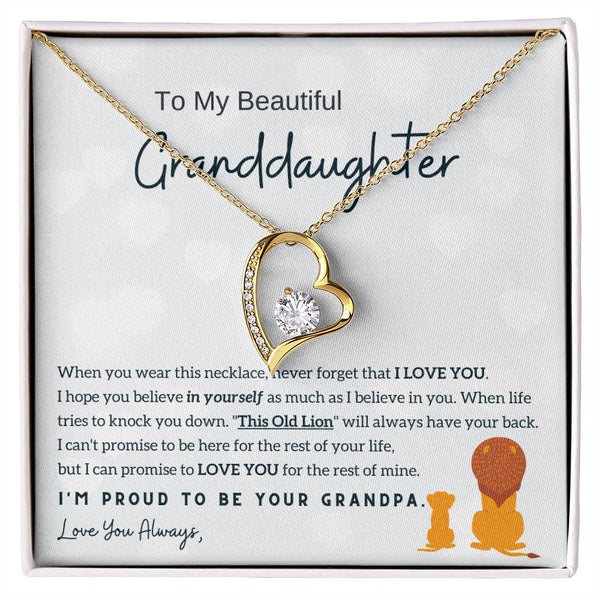 (Forever Love Necklace) To My Granddaughter - I'm Proud To Be Your Grandpa