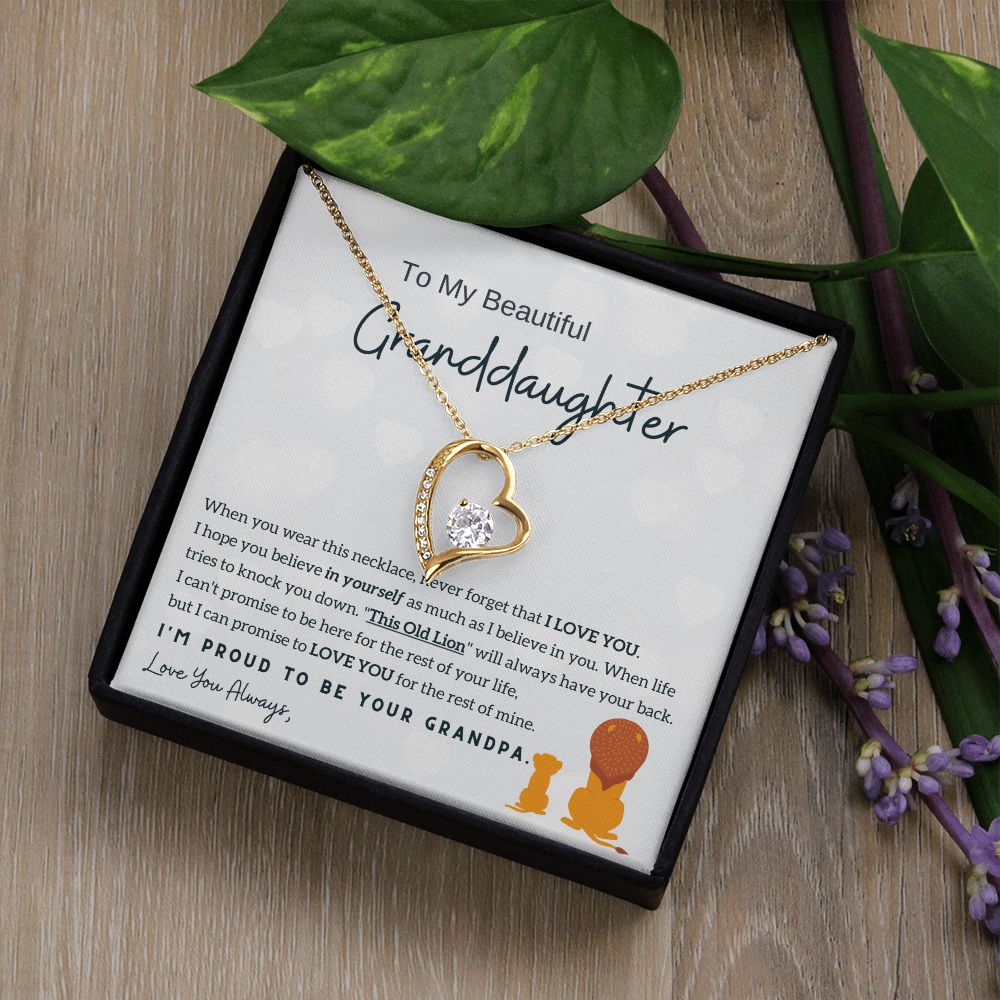 (Forever Love Necklace) To My Granddaughter - I'm Proud To Be Your Grandpa