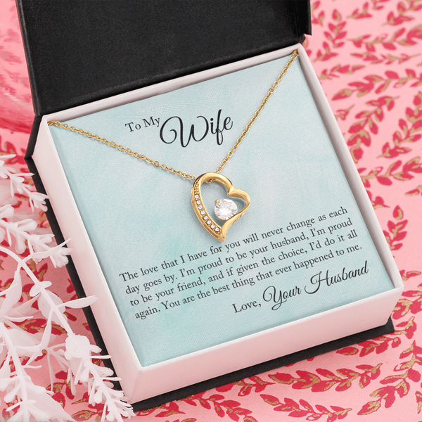 To My Wife - Proud To Be Your Husband (Only a Few Left) - Forever Love Necklace
