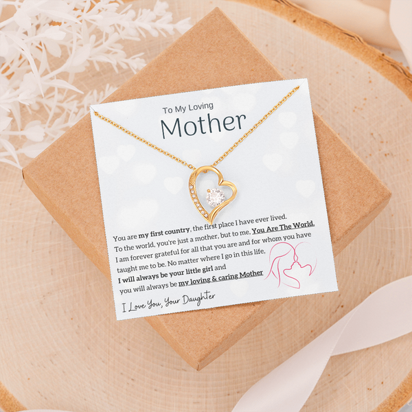To My Loving Mother - You are my sunshine, I will always be your little girl (Only a Few Left) - Forever Love Necklace