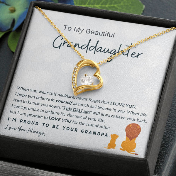 (Forever Love Necklace) To My Granddaughter - I'm Proud To Be Your Grandpa