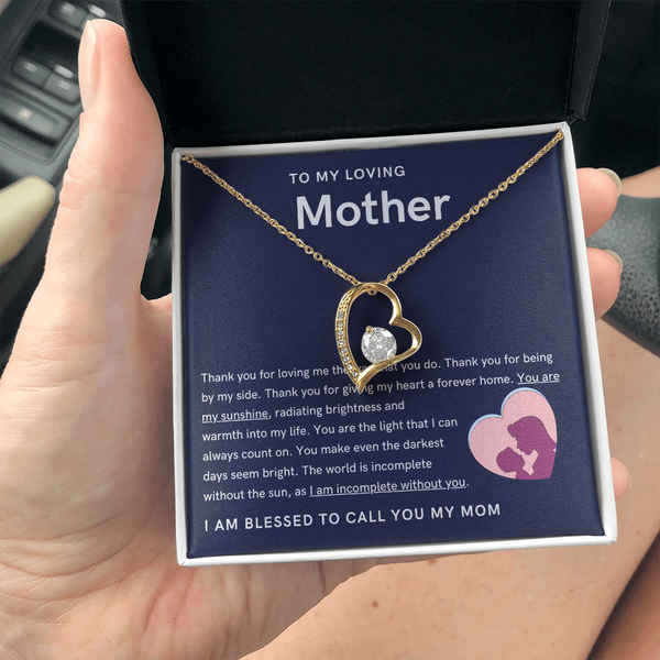 To My Loving Mother - You are my sunshine, radiating brightness into my life (Only a Few Left) - Forever Love Necklace