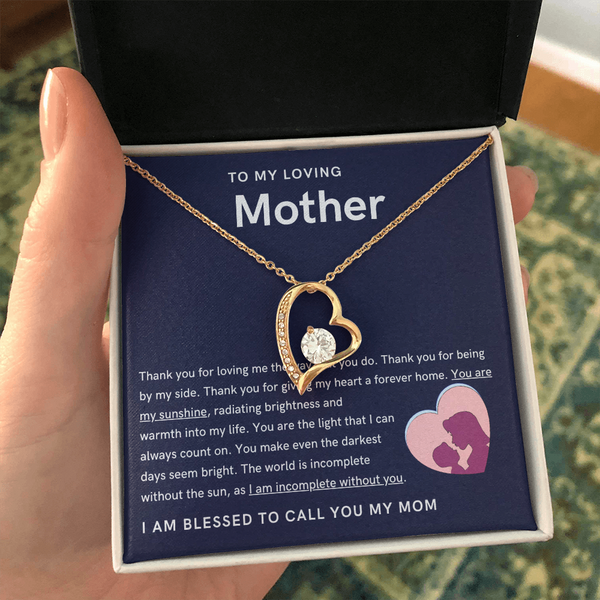To My Loving Mother - You are my sunshine, radiating brightness into my life (Only a Few Left) - Forever Love Necklace