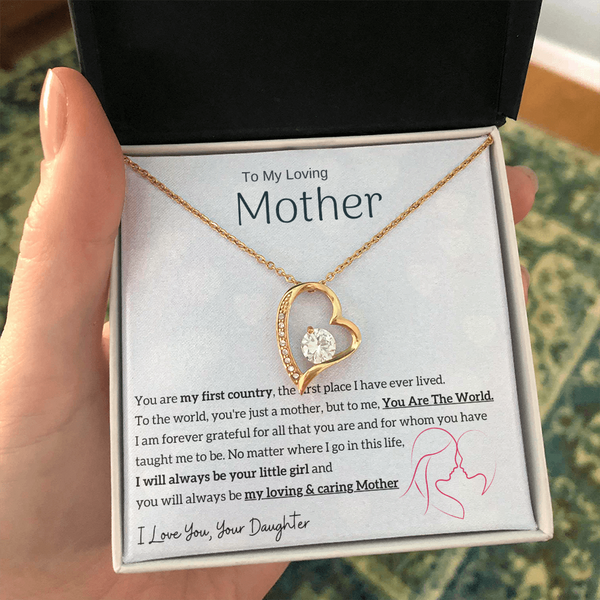 To My Loving Mother - You are my sunshine, I will always be your little girl (Only a Few Left) - Forever Love Necklace