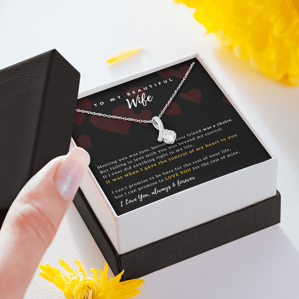 To My Beautiful Wife - I Promised To Love You For The Rest Of My Life (Limited Time Offer) - Alluring Beauty Necklace
