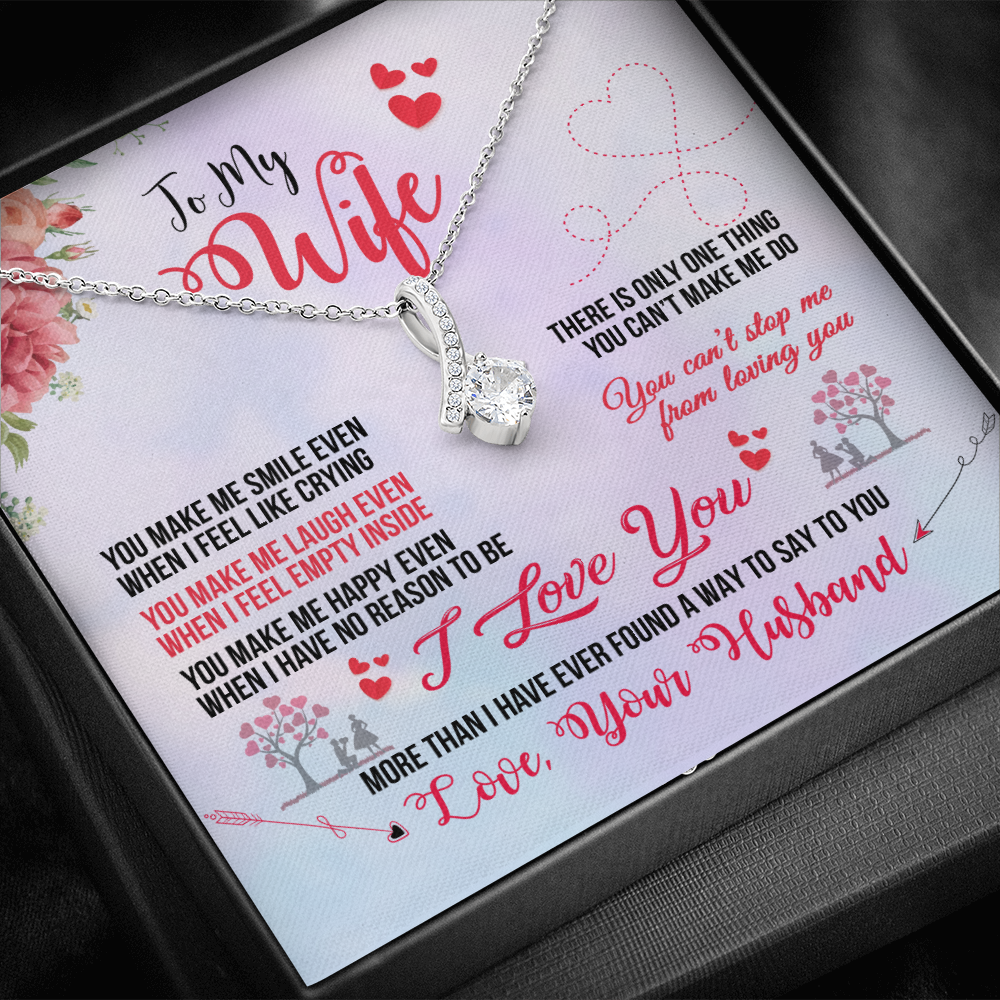 To My Wife - You Make Me Smile (Limited Time Offer) - Alluring Beauty Necklace