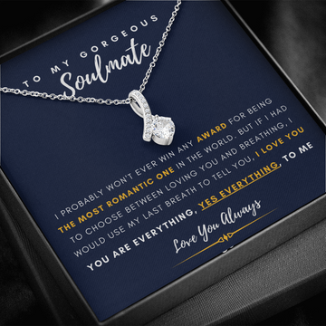 To My Gorgeous Soulmate - I Would You My Last Breath To Tell You, I Love You (Limited Time Offer) - Alluring Beauty Necklace