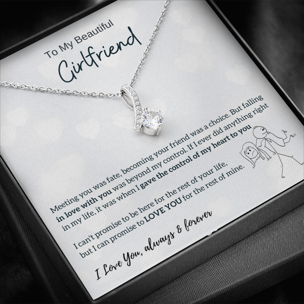 To My Beautiful Girlfriend - I Was Right When I Gave The Control Of My Heart To You! (Limited Time Offer) - Alluring Beauty Necklace