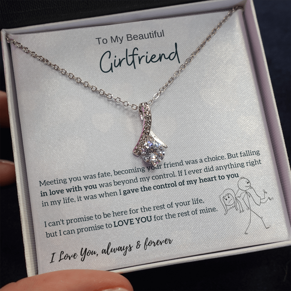 To My Beautiful Girlfriend - I Was Right When I Gave The Control Of My Heart To You! (Limited Time Offer) - Alluring Beauty Necklace