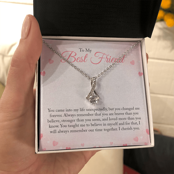 To My Bestfriend, You Came Into My Life Unexpectedly (Limited Time Offer) - Alluring Beauty Necklace
