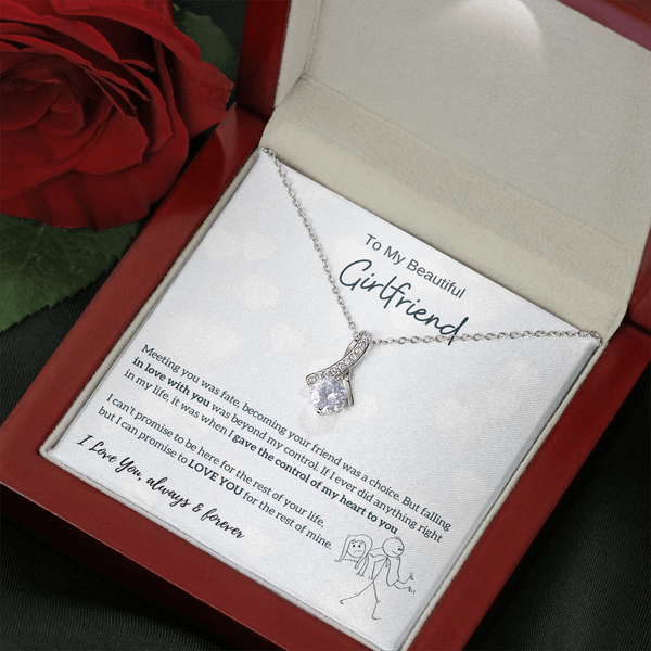 To My Beautiful Girlfriend - I Was Right When I Gave The Control Of My Heart To You! (Limited Time Offer) - Alluring Beauty Necklace