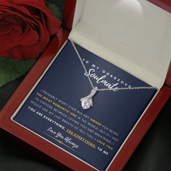 To My Gorgeous Soulmate - I Would You My Last Breath To Tell You, I Love You (Limited Time Offer) - Alluring Beauty Necklace