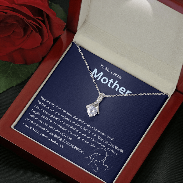 To My Loving Mother - You are the world to me (Limited Time Offer) - Alluring Beauty Necklace