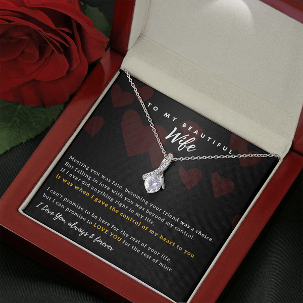 To My Beautiful Wife - I Promised To Love You For The Rest Of My Life (Limited Time Offer) - Alluring Beauty Necklace