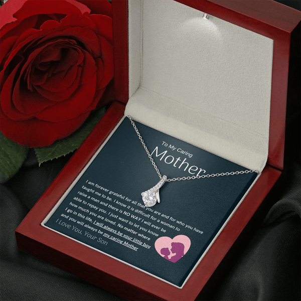 To My Loving Mother - You are my sunshine, I will always be your little boy (Limited Time Offer) - Alluring Beauty Necklace