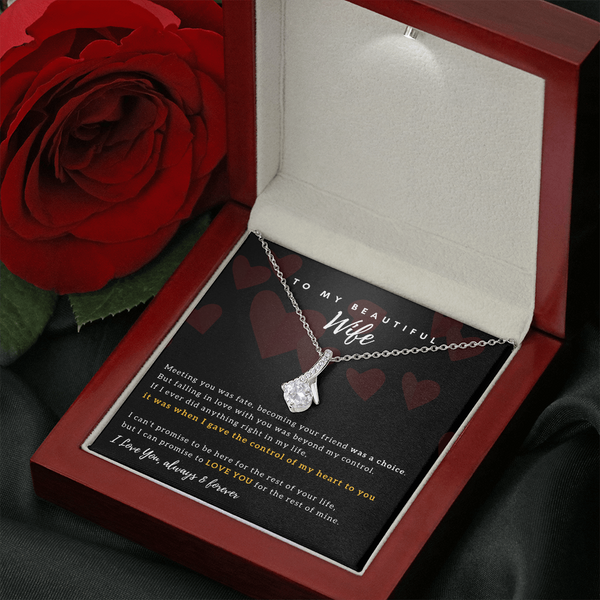 To My Beautiful Wife - I Promised To Love You For The Rest Of My Life (Limited Time Offer) - Alluring Beauty Necklace