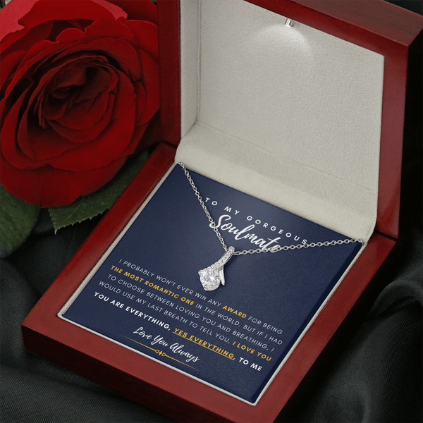To My Gorgeous Soulmate - I Would You My Last Breath To Tell You, I Love You (Limited Time Offer) - Alluring Beauty Necklace