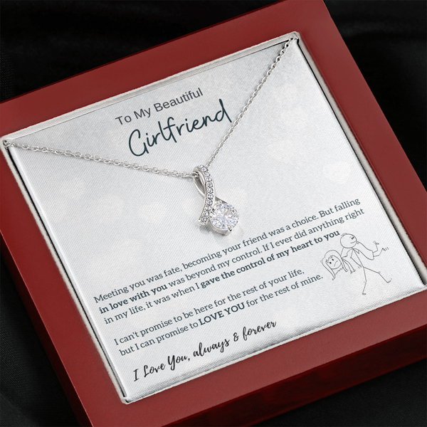 To My Beautiful Girlfriend - I Was Right When I Gave The Control Of My Heart To You! (Limited Time Offer) - Alluring Beauty Necklace