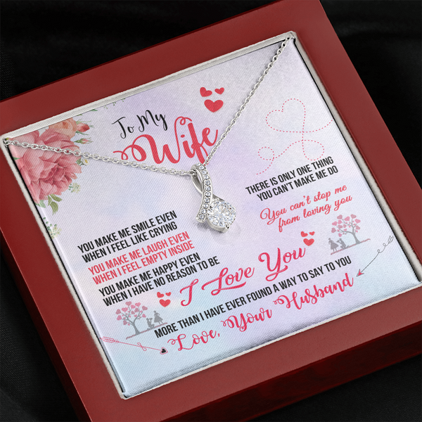 To My Wife - You Make Me Smile (Limited Time Offer) - Alluring Beauty Necklace