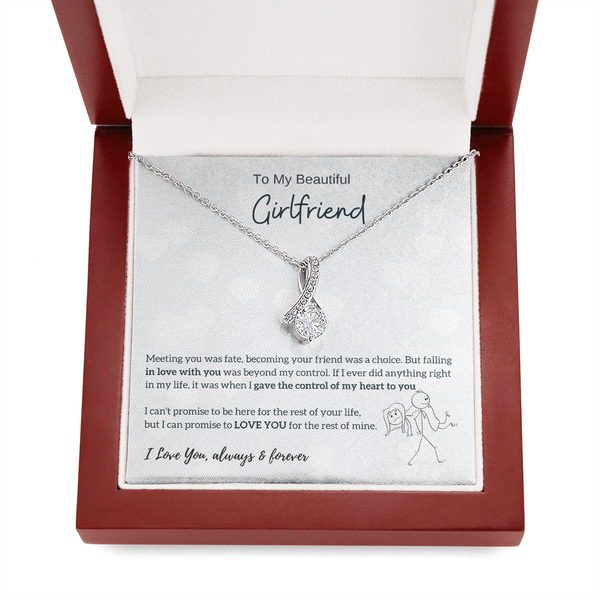To My Beautiful Girlfriend - I Was Right When I Gave The Control Of My Heart To You! (Limited Time Offer) - Alluring Beauty Necklace