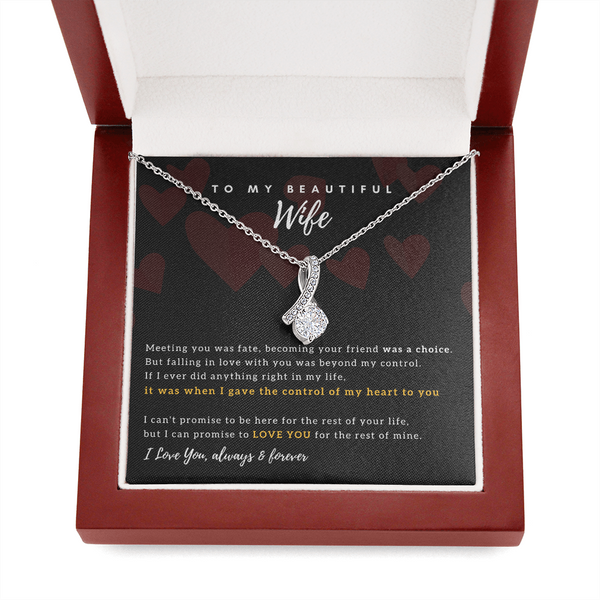 To My Beautiful Wife - I Promised To Love You For The Rest Of My Life (Limited Time Offer) - Alluring Beauty Necklace