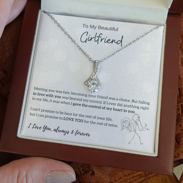 To My Beautiful Girlfriend - I Was Right When I Gave The Control Of My Heart To You! (Limited Time Offer) - Alluring Beauty Necklace