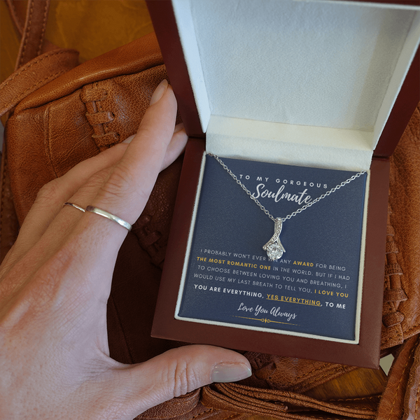 To My Gorgeous Soulmate - I Would You My Last Breath To Tell You, I Love You (Limited Time Offer) - Alluring Beauty Necklace
