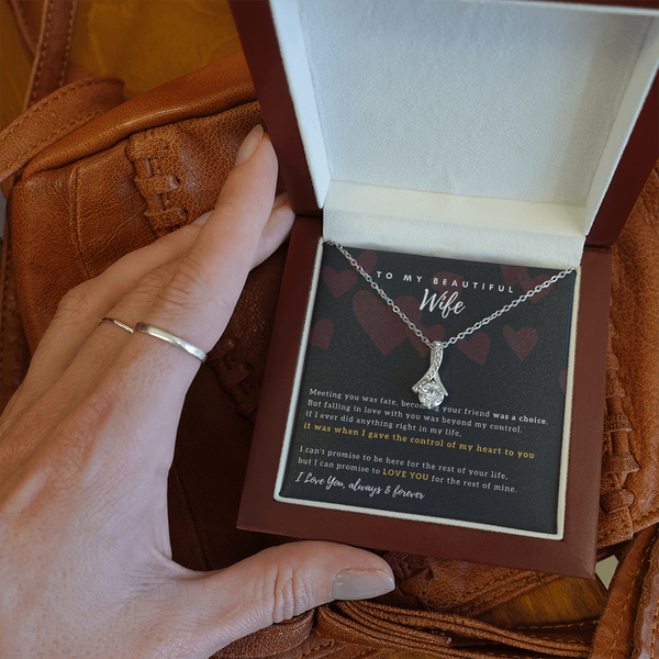 To My Beautiful Wife - I Promised To Love You For The Rest Of My Life (Limited Time Offer) - Alluring Beauty Necklace