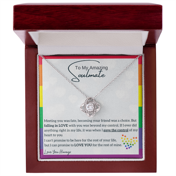 To My Amazing Soulmate, I Promise To LOVE YOU for the rest of my life (LGBTQ Love Knot)