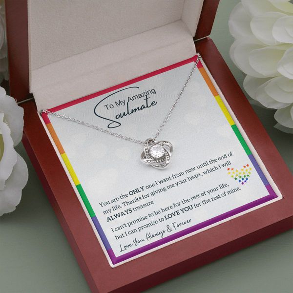 To My Amazing Soulmate, I will always Treasure your heart (LGBTQ Love Knot)