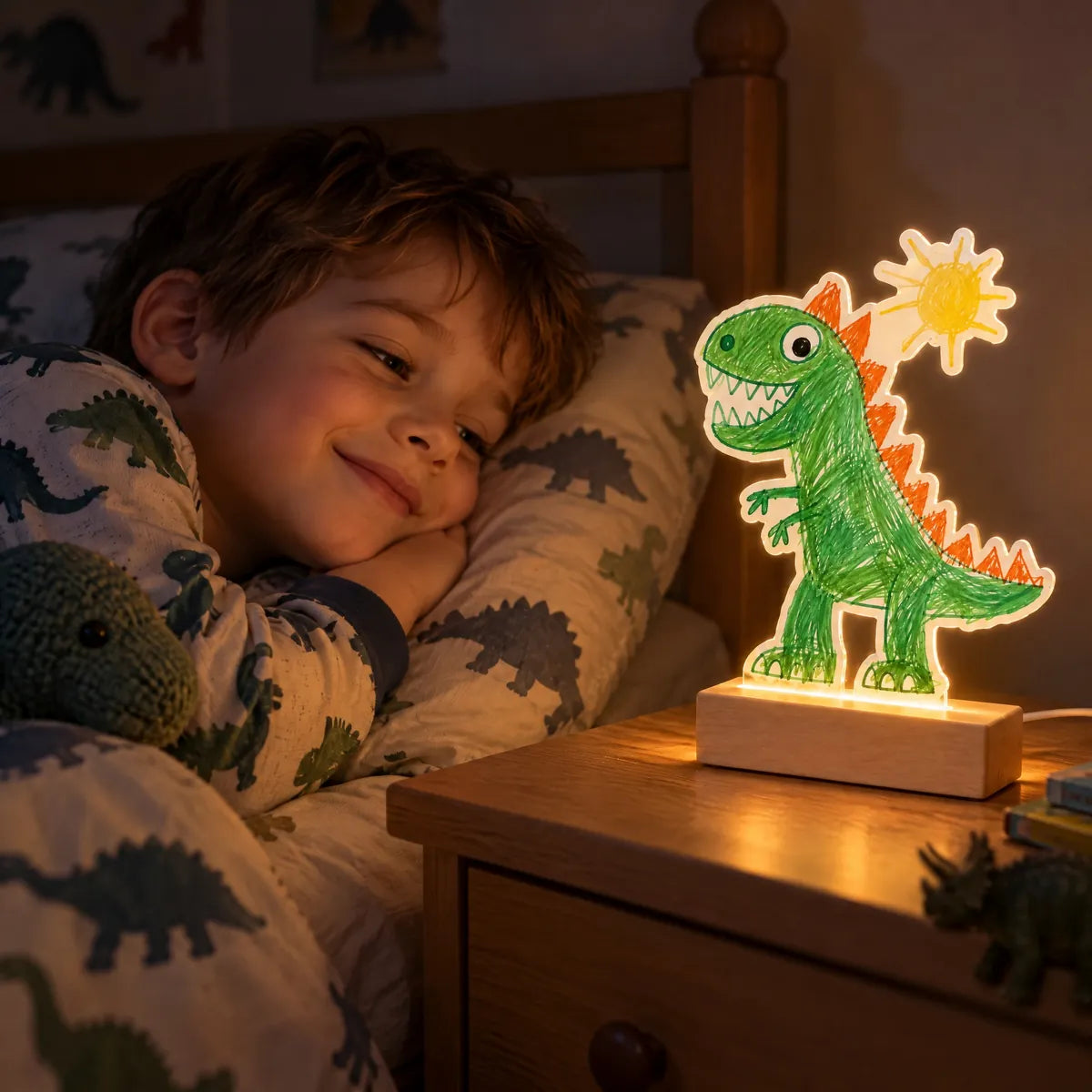 Your kid’s art, now a night light