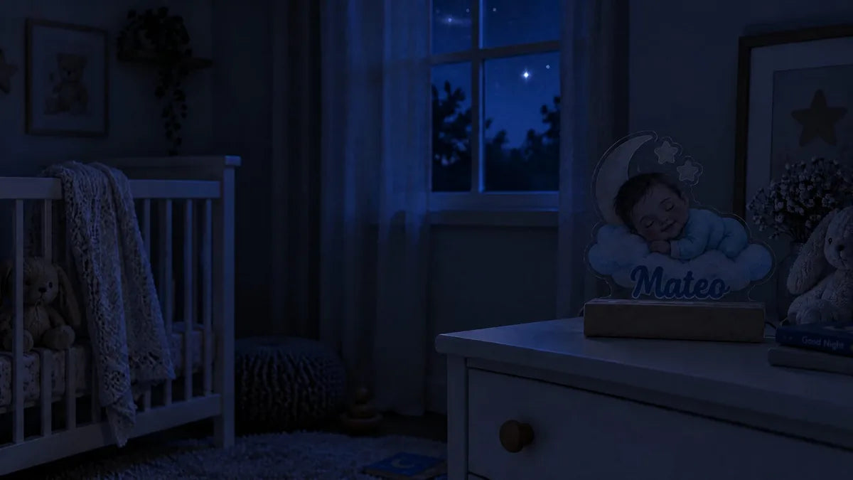 The same nursery with the light off