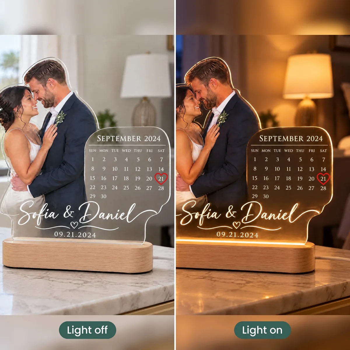 Your photo by day, a glow by night